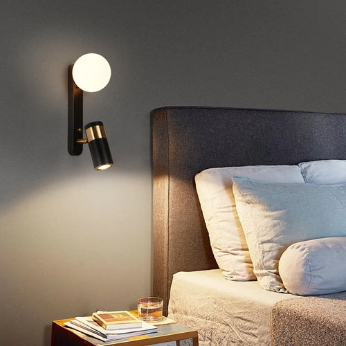 Moderne nordische LED-Wandleuchte mit drehbarem Design - vue 4 sur 7