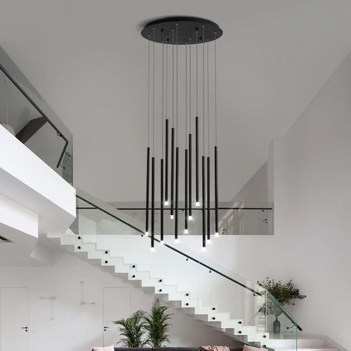 lustre escalier minimaliste moderne duplex rotatif personnalité créative