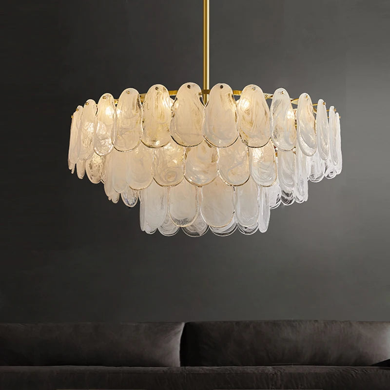 lustre suspendu en verre design nuage créatif moderne - vue 4 sur 18