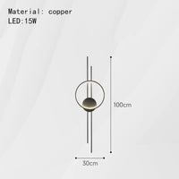 Minimalistische Wandleuchte aus Messing mit drei Helligkeitsstufen im Art-déco-Stil
