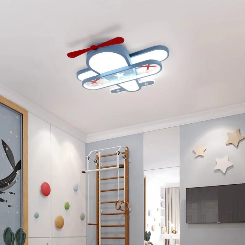 lustre avion pour chambre d'enfant décoration créative nordique - vue 6 sur 10