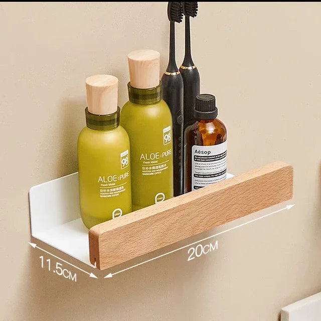 repisas,Bathroom shelf Storage rack,non perforated vanity Shelf Wall-Mounted Storage rack wall mounted bathroom organizer toilet - vue 8 sur 14