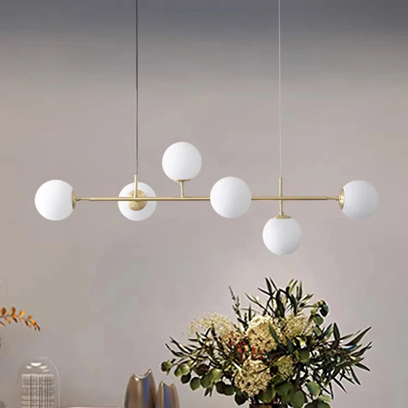 Moderner LED-Kronleuchter für das Esszimmer – dekorative Innenleuchte - vue 3 sur 8