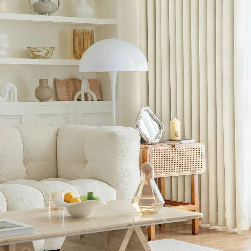 Rideau occultant moderne plissé pour salon et chambre