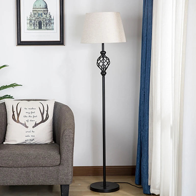 lampadaire simple rétro en fer pour intérieur - vue 4 sur 7