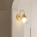 Applique murale moderne en verre et cuivre pour foyer