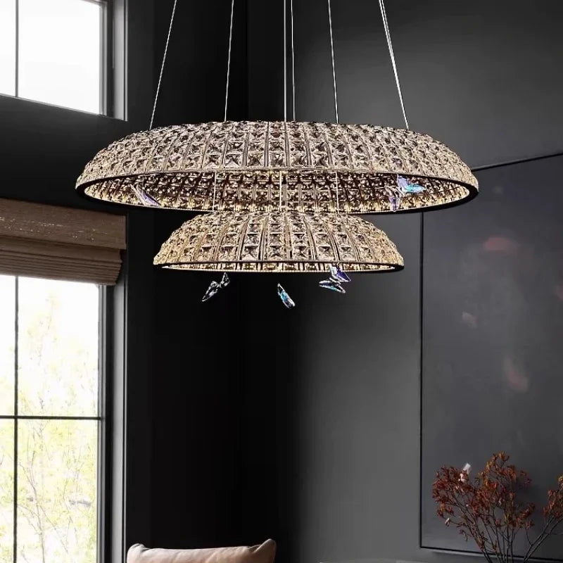 suspension en cristal papillon élégant pour décoration intérieure raffinée - vue 3 sur 9