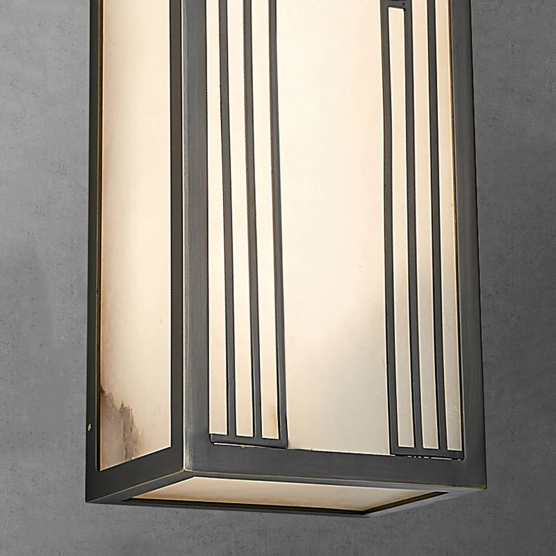 applique murale en marbre et cuivre style chinois pour décoration hôtel - vue 7 sur 7