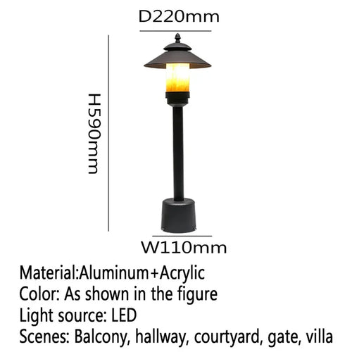 Moderne LED-Außenleuchte für Garten und Hof - vue 37 sur 47