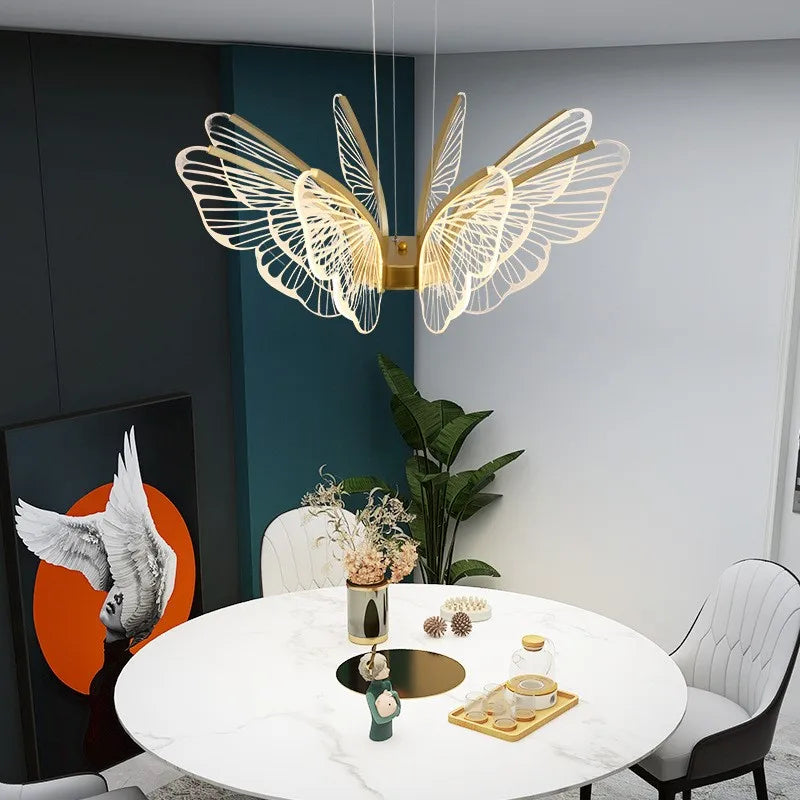 lustre nordique moderne à led design créatif décoratif - vue 6 sur 9