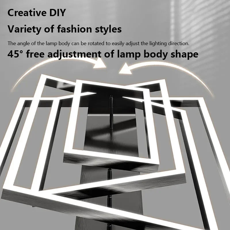 lustre style industriel à leds pour décoration intérieure moderne - vue 7 sur 12