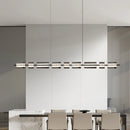 Minimalistischer italienischer Kronleuchter aus Kupfer und Glas modern