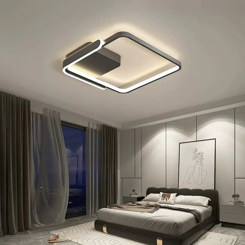 plafonnier led moderne pour décoration intérieure et ambiance chaleureuse - vue 4 sur 10