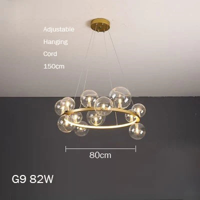 lustre en verre design moderne avec bulles pour intérieur élégant - vue 14 sur 18
