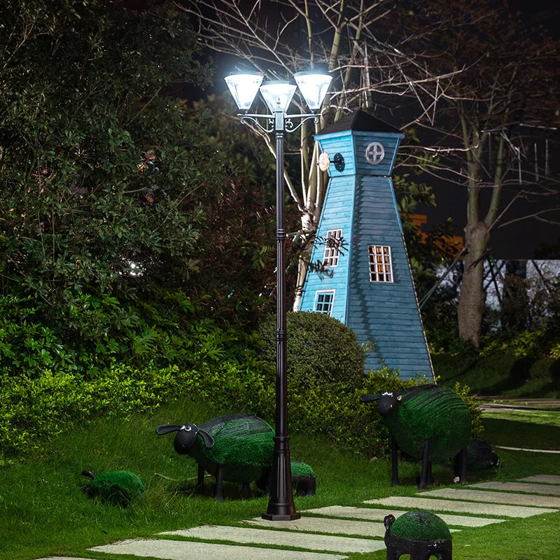 lampe solaire led pour éclairage extérieur jardin et route - vue 11 sur 16