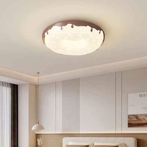 Moderner Donut-Deckenleuchte im Girly-Stil, schlicht und elegant - vue 2 sur 10