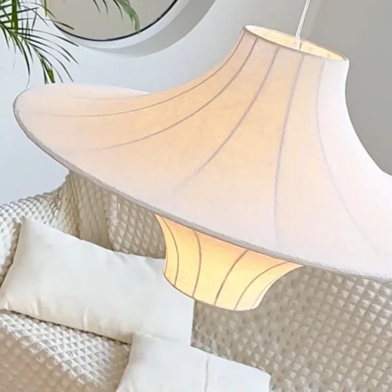 suspension design wabi sabi en soie pour décoration intérieure - vue 4 sur 8