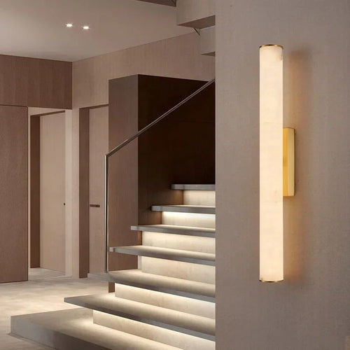 applique murale en marbre naturel avec éclairage moderne décoratif - vue 6 sur 9