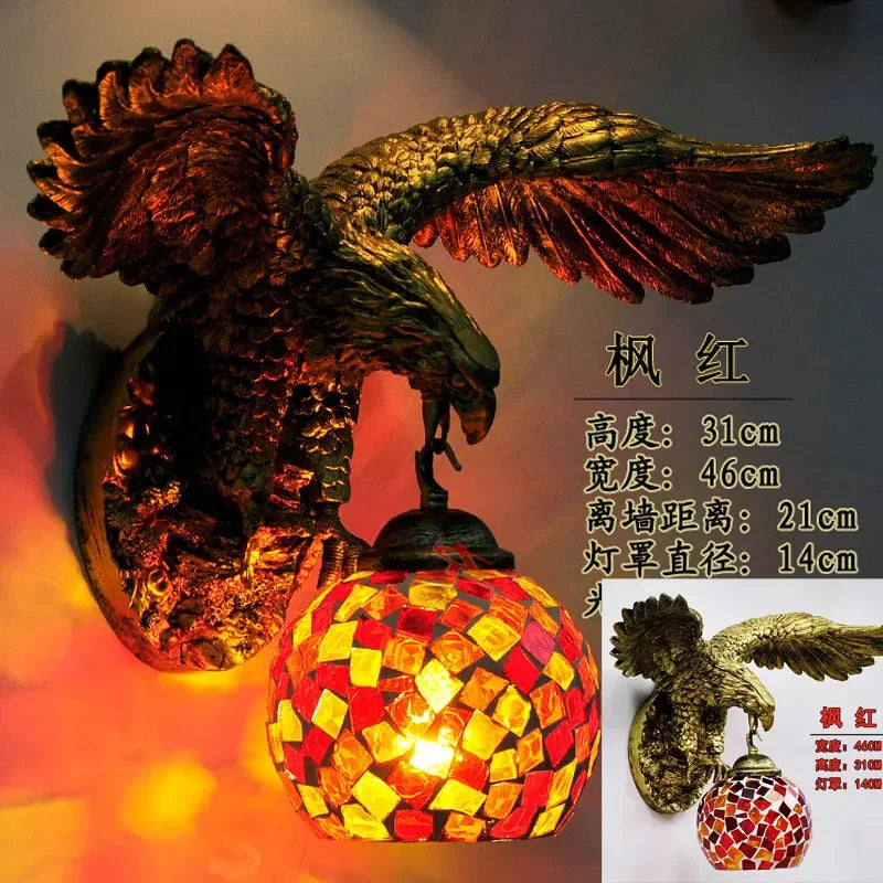 Wandleuchte Eagle Boho Retro Kunstvolle Dekoration - vue 15 sur 18