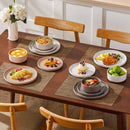 Service de table porcelaine assiettes bols bord relevé