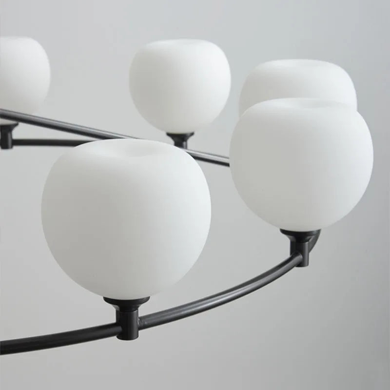 suspension moderne en laiton et verre hauteur réglable - vue 7 sur 12