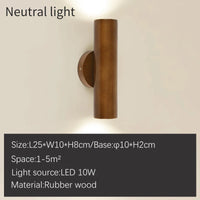 applique murale bâton bois nordique brillant bâtir vers bas