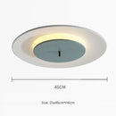 Moderner, minimalistischer LED-Deckenleuchte aus Eisen und Acryl mit Farblicht