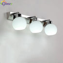 éclairage vanité salle bains cristal moderne chrome noir acier inoxydable miroir e26