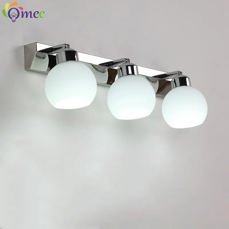 éclairage vanité salle bains cristal moderne chrome noir acier inoxydable miroir e26