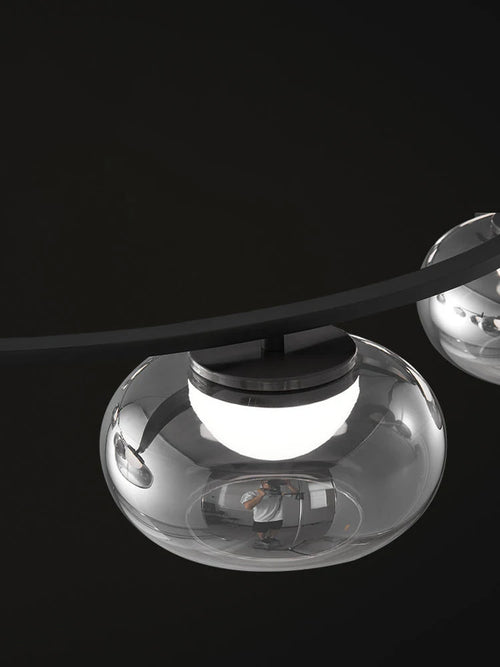Luxuriöse Pendelleuchte aus Glas für moderne Dekoration - vue 7 sur 9