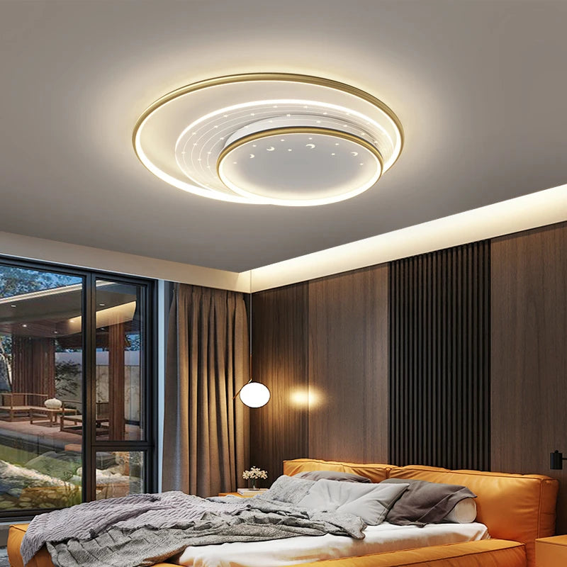 plafonnier led encastré étoiles romantique moderne pour enfants - vue 4 sur 12