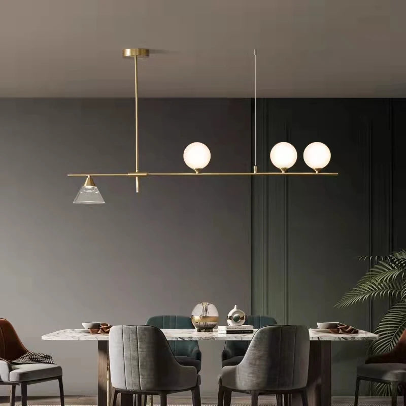 lampe suspendue moderne en verre pour décoration intérieure - vue 3 sur 8
