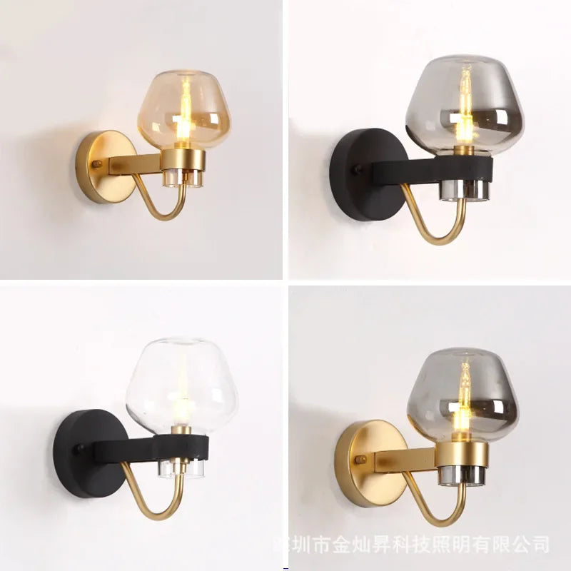applique murale led en verre pour décoration intérieure moderne - vue 6 sur 12