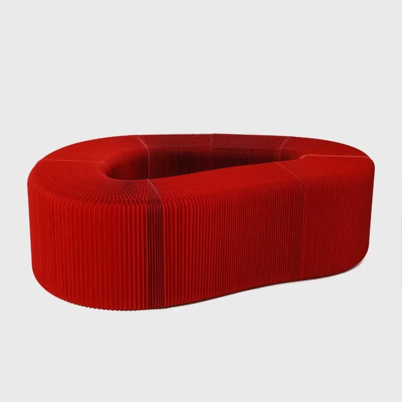 Creative and Environmentally Friendly Folding Retractable Low Stool, Fashionable Bench, Home and Restaurant, Paper Folding Chair - vue 10 sur 22