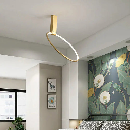 plafonnier circulaire moderne à led avec rotation créative à 360 degrés - vue 7 sur 11