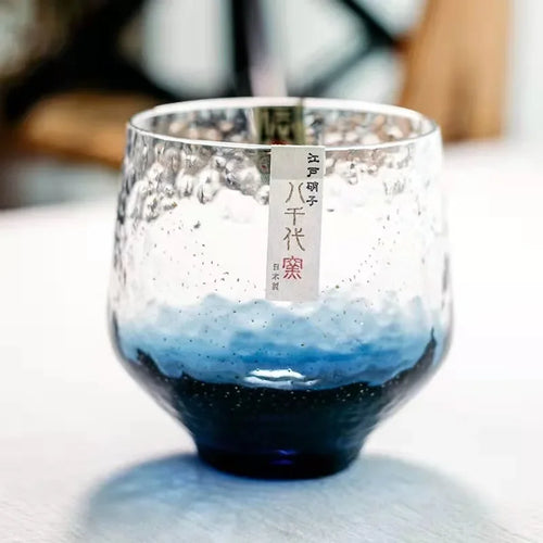 Verre japonais motif ciel étoilé style yachiyo premium