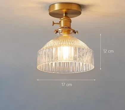 Moderner Glas-Deckenleuchte für innen und außen, lichtstark - vue 26 sur 30