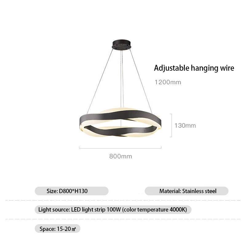 Moderner Kronleuchter Design Goldener Ring Pendelleuchte Nordisch Innenbeleuchtung
