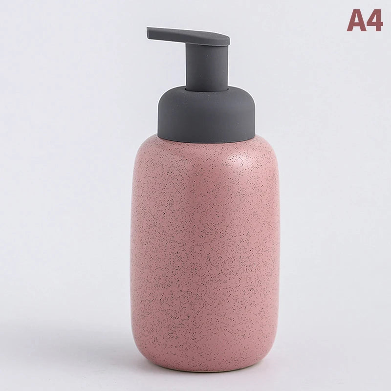 bouteille céramique distributeur savon liquide et gel douche - vue 13 sur 18