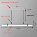 Lustre minimaliste bande led style tube lustre luminaire