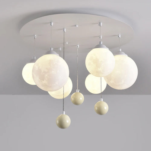 Kronleuchter Design 3D LED Mond Kugelform Pendelleuchte Innen - vue 5 sur 10