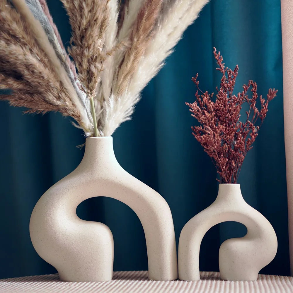 vase nordique en céramique pour décoration moderne minimaliste