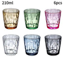 Verres incassables acrylique style texture reutilisables fete maison