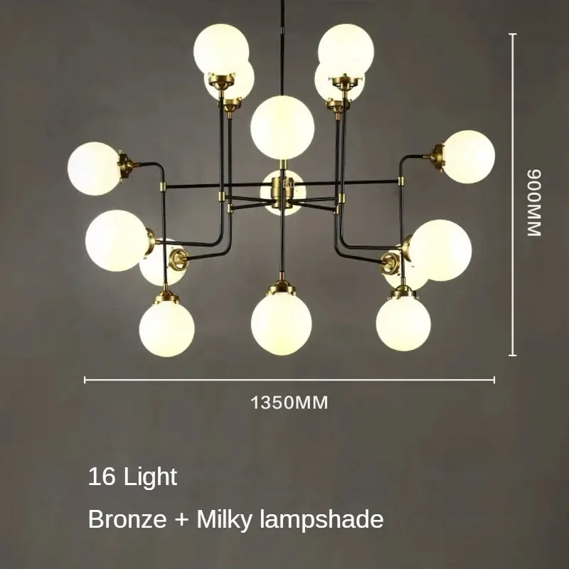 lustre artistique en verre pour décoration intérieure moderne - vue 9 sur 24