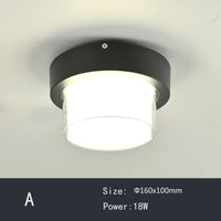plafonnier led étanche pour balcon jardin cour carré rond