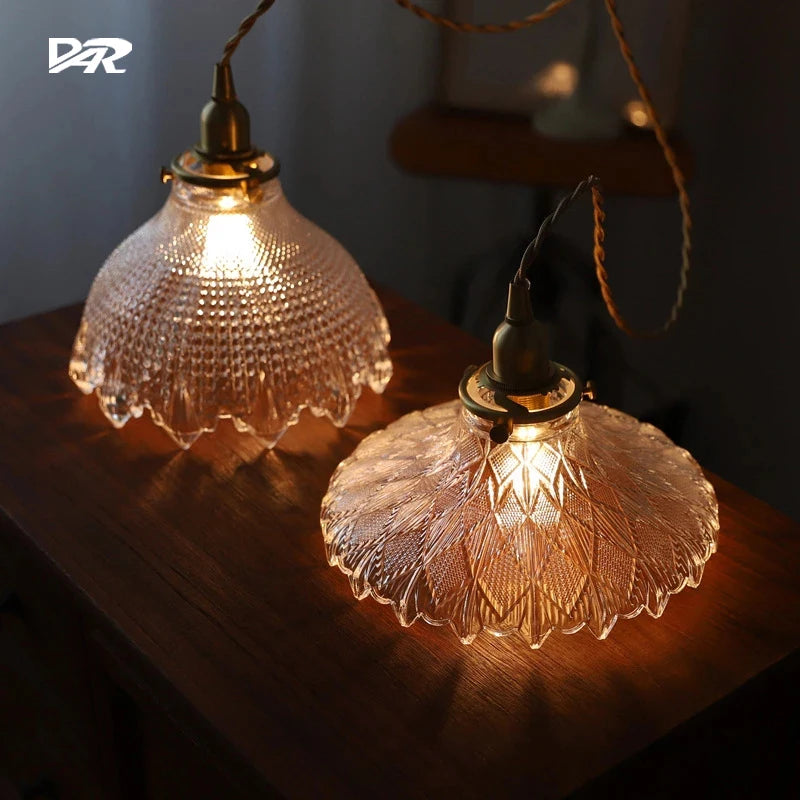 suspension avec Abat-jour en verre éclairage intérieur - vue 4 sur 10