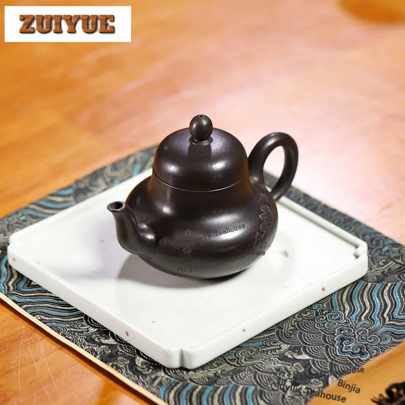 Théière yixing artisanale en argile violette 180ml - vue 6 sur 7