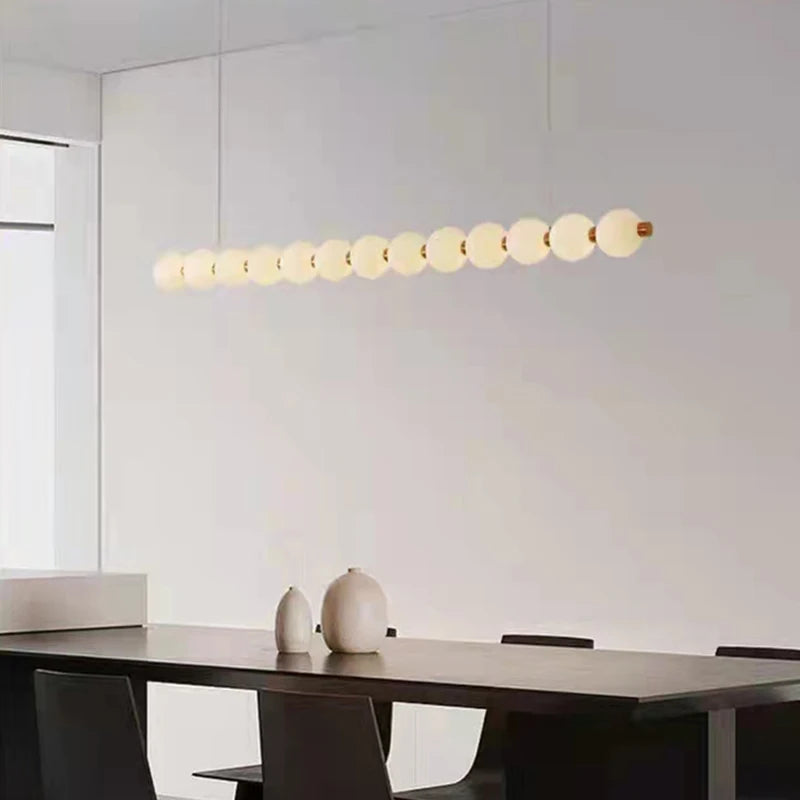 lustre led en boule acrylique avec cordon d'éclairage réglable pour boutique - vue 6 sur 9