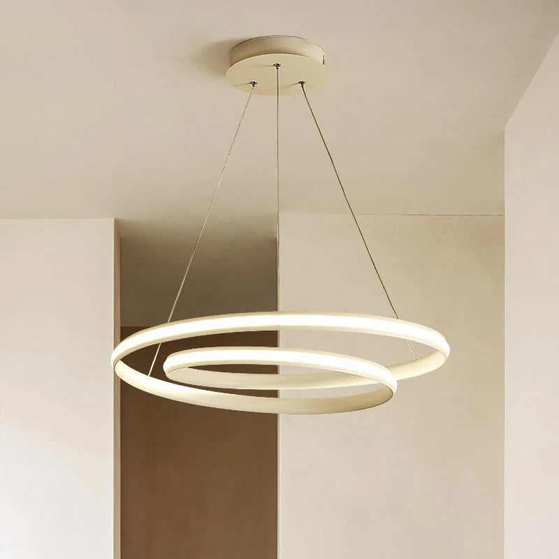 Suspension modernes à Led de couleur noir et blanc - vue 6 sur 8