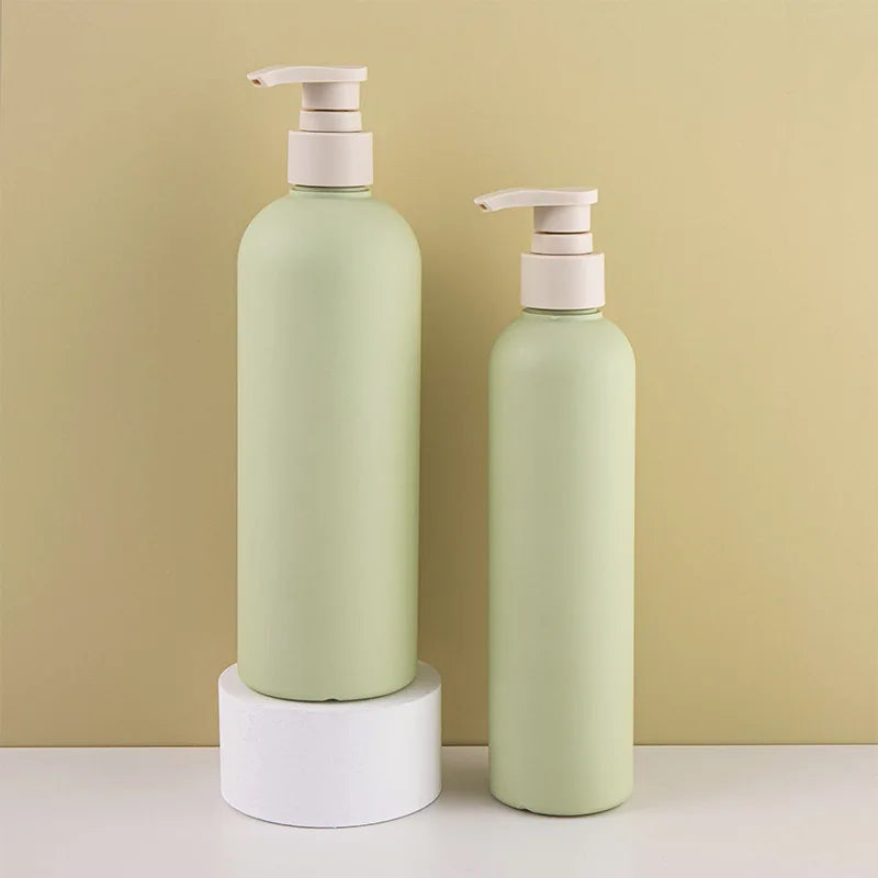 lot de bouteilles en plastique avec couvercle à pompe pour cosmétiques - vue 3 sur 6